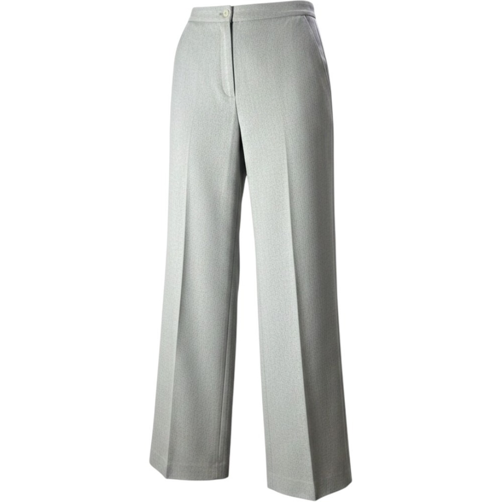 Lauren Ralph Lauren Wool Trousers Women 6 Gray Wide Leg High Rise Classic Luxury